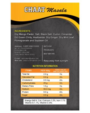 chat masala 100g cartons