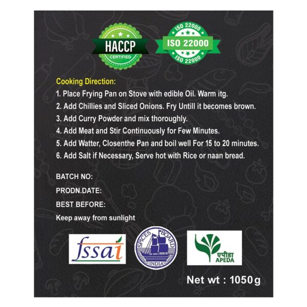curry powder ( plastic bottle ) 1050g