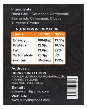 curry powder ( plastic bottle ) 1050g