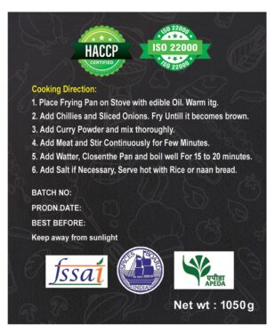 all purpose of frying curry powder 1050g