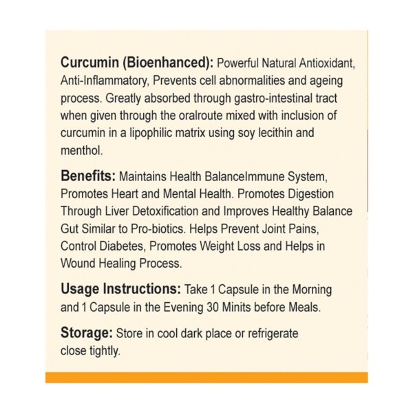 curcumin capsules – 60 nos