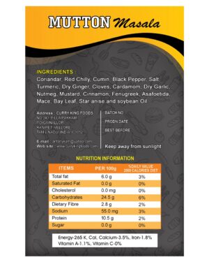 mutton masala 100g cartons