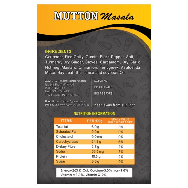 mutton masala 100g cartons