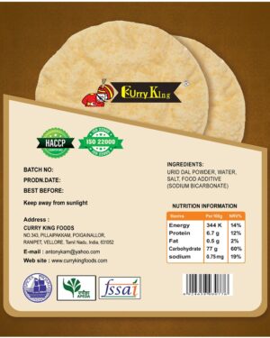 original papad 200g pack (80x 200g pack ) 16kg