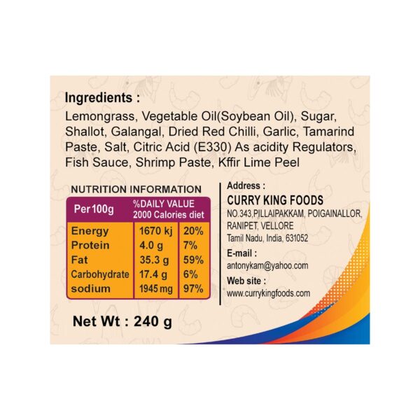 tom yum soup paste 240g