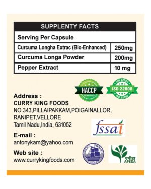 curcumin capsules – 60 nos