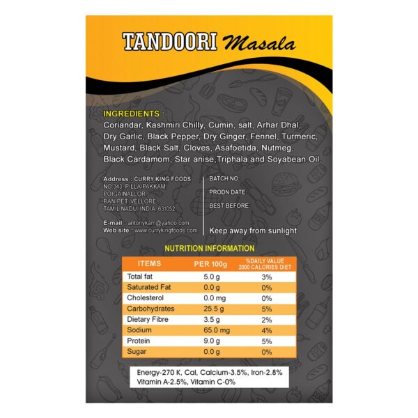 tandoori masala 100g cartons
