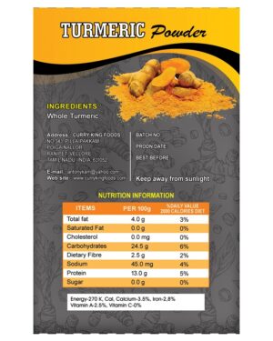 turmeric masala 100g cartons