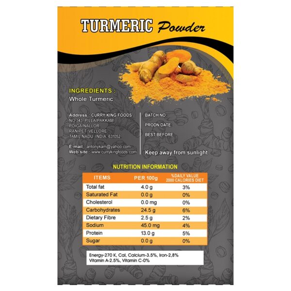 turmeric masala 100g cartons